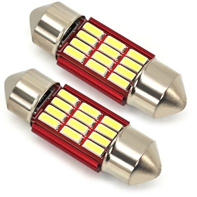 2 Stuck C3W, C5W LED Birne SV8.5 12V CANBUS 31mm 180lm stark Off-Road