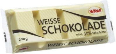 Wawi Kuvertüre weiße Schokolade 200g