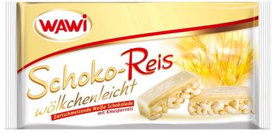 Wawi Schoko-Reis Tafel weiß 200g