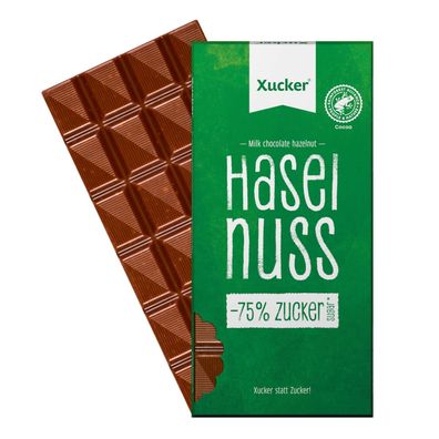 Xucker Xylit Vollmilchschokolade mit Haselnuss 80g