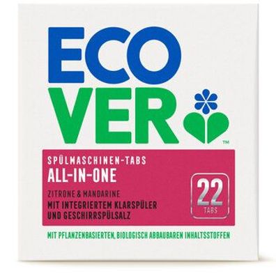 ECOVER 6x All-In-One Spülmaschinen-Tabs Zitrone 440g