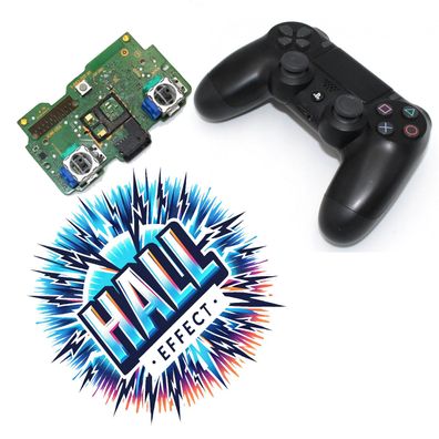 PlayStation 4 - DualShock 4 Wireless Controller inkl. Halleffect Hallefekt Analog...