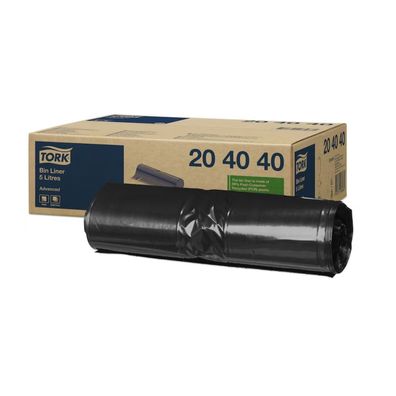 Tork 204040 Müllbeutel 5 l Schwarz B3 32,5 x 40 cm | Karton (20 Rollen)