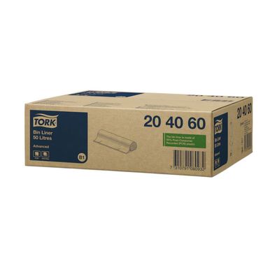 Tork 204060 Müllbeutel 50 l Transparent B1 61,5 x 89,5 cm | Karton (10 Rollen)