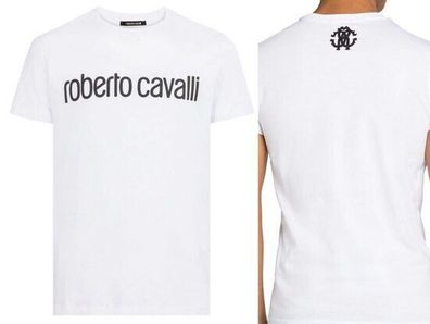 Roberto Cavalli Firenze LOGO PRINT LUXURY CREW T-SHIRT XL