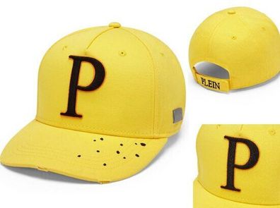 Philipp PLEIN Baseball Cap Philipp Plein Paint Logo Patch Baseballcap (Gelb)