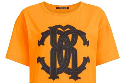 Roberto Cavalli Rc Mono Logo Oversize Cotton T-Shirt Top Lounge Iconic Shirt S