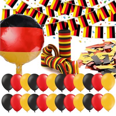 Dekotalent® XXL Deko Set Fanartikel Tischdekoration Deutschland mit über 50 Teile