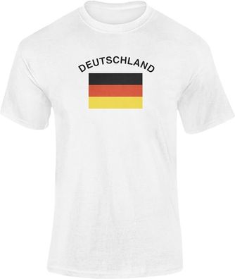 Deutschland Trikot - Gr. XS-XXL - T-Shirt - Unisex - weiß - Fanartikel EM WM