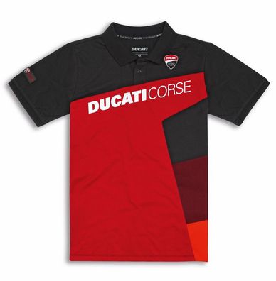 DUCATI Corse DC Sport Polo Shirt Herren Gr. M rot / schwarz 987705354