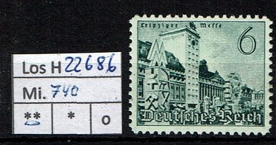 Los H22686: Deutsches Reich Mi. 740 * *