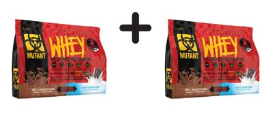2 x Mutant Mutant Whey - Dual Chamber Bag (4lbs) Triple Chocolate / Cookies and Cream