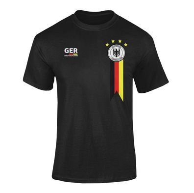 Deutschland Trikot schwarz - T-Shirt Herren & Damen - Fanartikel EM WM