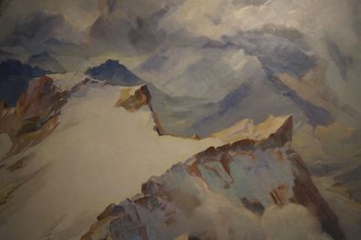 Ölgemälde 1944 O. Dohrmann "Alpenlandschaft" /5831