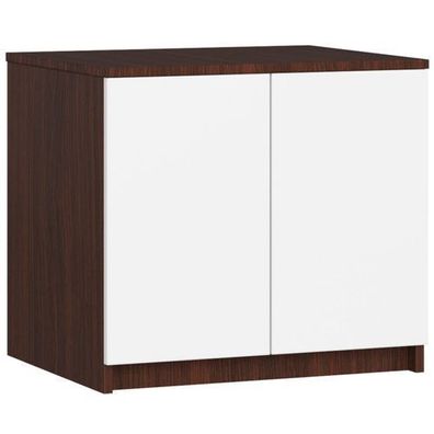 Schrankaufsatz für Kleiderschrank AKORD S60 Wenge 60 cm Front Weiß B60 x H55 x T51 cm