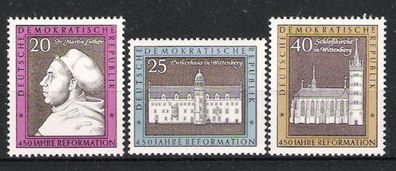 DDR Nr.1317/19 * * Martin Luther 1967, postfrisch