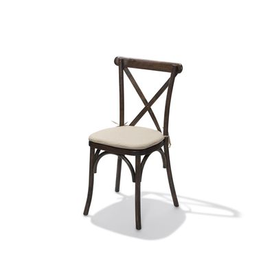 Sitzkissen Gepolstertes Ecru für Crossback Stühle (bar)stuhl, 46x45x2cm (BxTxH), ...