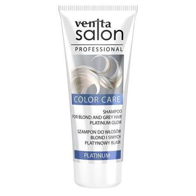 Venita Salon Color Care Shampoo für blondes und graues Haar - Platin Glanz, 200ml