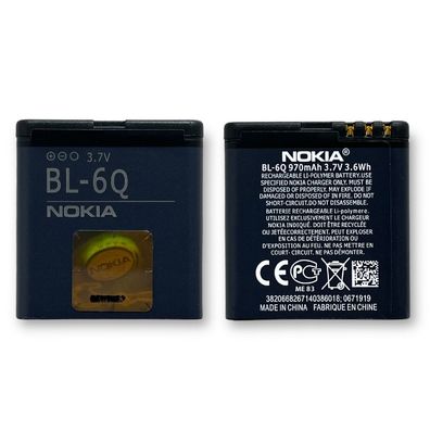 Original Nokia BL-6Q Akku Für Nokia 6700 classic 970mAh