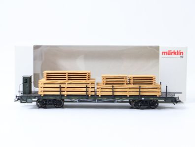 Märklin H0 46282 Güterwagen Rungenwagen mit Holzladung 78912 K. Bay. Sts.B.