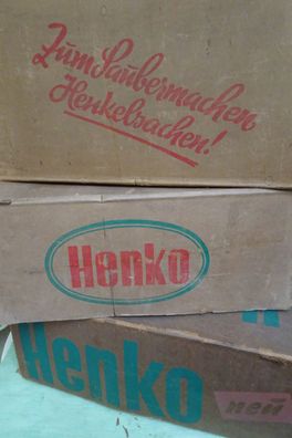 Großpackungen Karton Henko H4 Henkel Düsseldorf 25 Doppelpakete