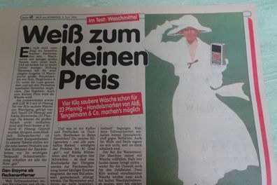 Bild am Sonntag 1994 Weiß zum kleinen Preis Waschmittel Test ... Persil