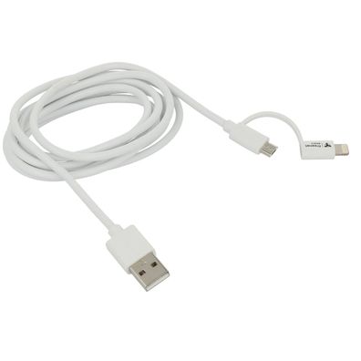 Freenet Basics 2in1-Kabel Micro-USB/ Lightning; white