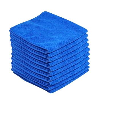 10 Stück Mikrofaser Tücher zum Reinigen, Trocknen - 30 x 30 cm in blau