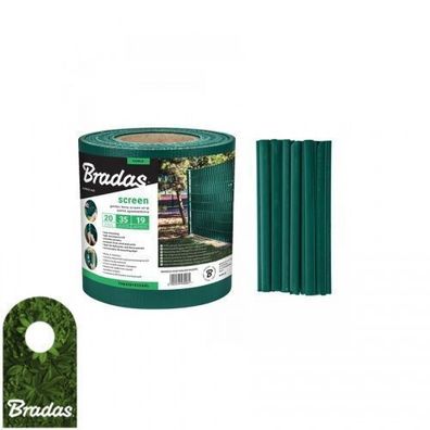 Zaunband 19cmx35m grün Zaun- Palisadenband Sichtschutz Lärmschutz BRADAS