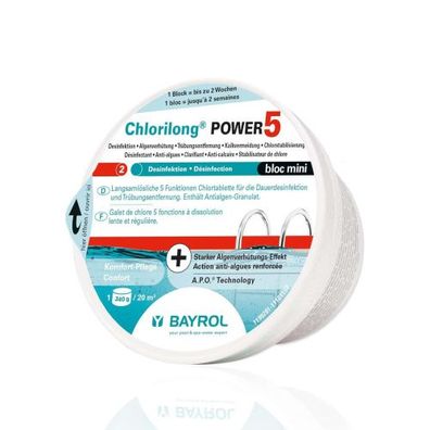 Bayrol Chlorilong® POWER5 bloc - 2 Wochen einfachste Pflege