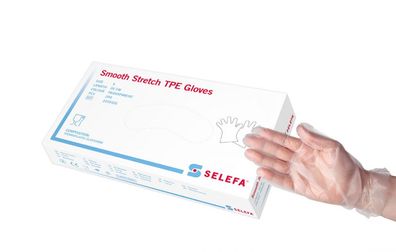 Onemed TPE Einweghandschuhe 200 Stück Box - hautverträglich in weiß Einmalhandschuh p