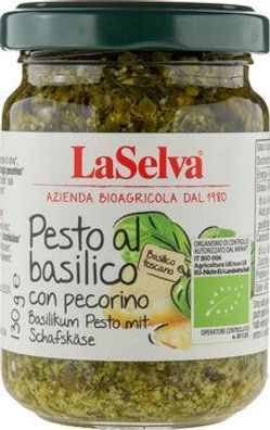 LaSelva 6x Basilikum Pesto mit Schafskäse - Basilikum Würzpaste 130g