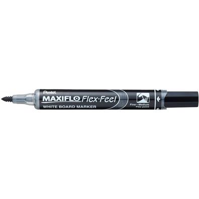 Pentel Maxiflo Flex-Feel Whiteboard-Marker schwarz 2,0 - 5,0 mm