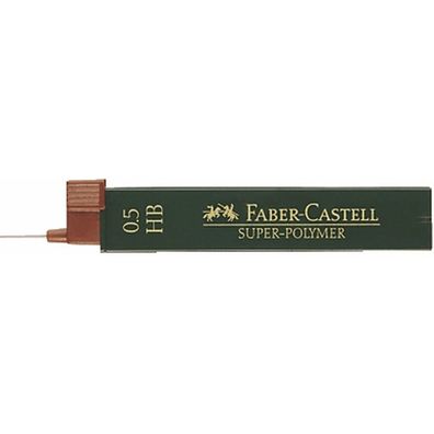 12 FABER-CASTELL SUPER-POLYMER Bleistiftminen HB 0,5 mm
