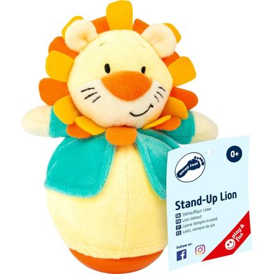 Small Foot Roly Poly Lion, Funny Plush Standing Figure To Hold