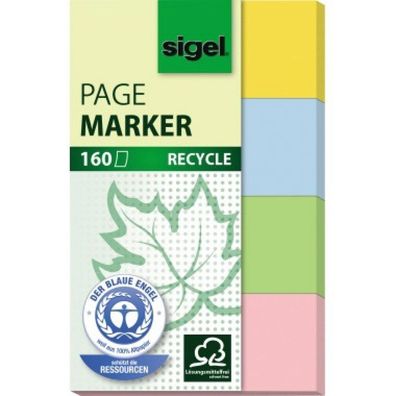 Sigel Haftmarker Recycle HN604 20x50mm f Werkstoff: 100 % Recyclingpapier