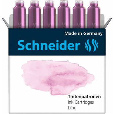 Schneider Pastell Tintenpatronen für Füller Lilac 6 St.