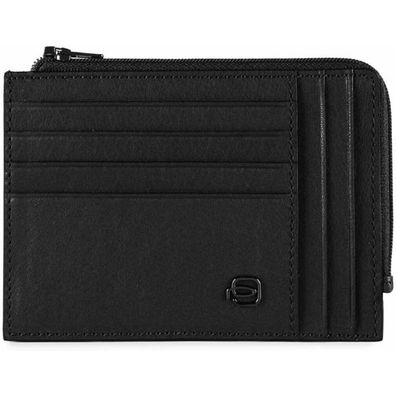 Piquadro Zipper Coin Pouch With Document Holder + Credit Cards