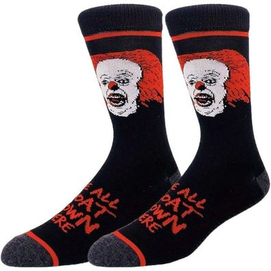 Pennywise ES/ IT Horror Schwarze Motivsocken Pennywise Clown Cartoon Motiv Socken