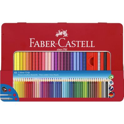 48 FABER-CASTELL Colour GRIP Buntstifte farbsortiert