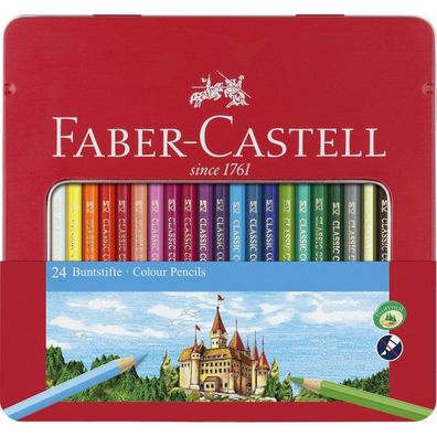 24 FABER-CASTELL Classic Buntstifte farbsortiert