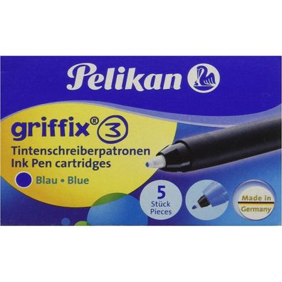 5 Pelikan griffix®3 Tintenrollerminen königsblau