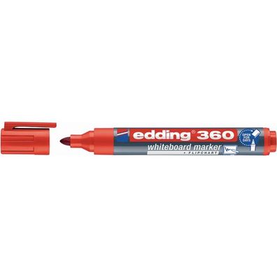Edding Board-Marker 360 Rot Rundspitze Cap Off