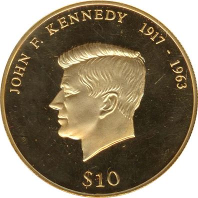 Liberia 10 Dollars 2001 PP John F. Kennedy*