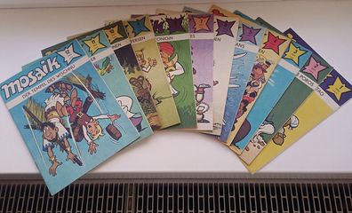 12x Mosaik Comics Heft von 1984 Digedags Original Vintage Sammeln