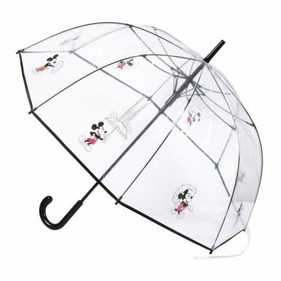 Regenschirm Mickey Mouse Durchsichtig Schwarz