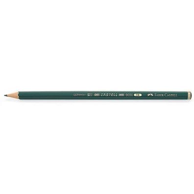 Faber Castell Pencil 9000 7b Wood/ Graphite Dark Green