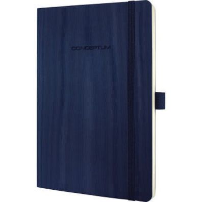Sigel Co326 Notebook, Approx. A5, Squared, Softcover, Elastic Fastener, Dark
