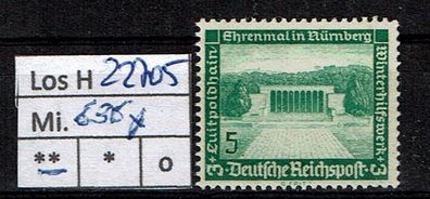 Los H22705: Deutsches Reich Mi. 636 y * *