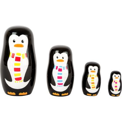 Small Foot 10619 Matrjoschka-Pinguinfiguren Multicolor aus Holz